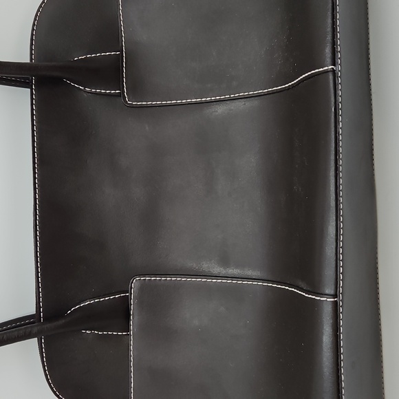 WILSONS LEATHER Tote Purse Elegant Brown Straps Satchel - Picture 3 of 10